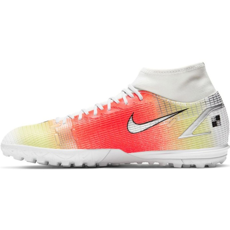 Zapatos de fútbol Nike Mercurial Superfly 8 Academy Mds Tf CV0952 118 rojo, blanco, amarillo naranja