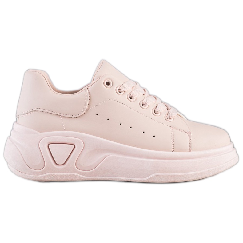 SHELOVET Zapatillas de deporte de cuero ecológico con estilo rosado SHELOVET Zapatillas de deporte de cuero ecológico con estilo rosado