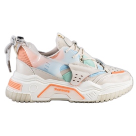 SHELOVET Zapatillas coloridas de moda beige multicolor
