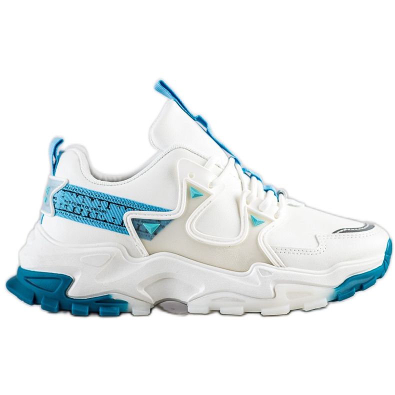 SHELOVET Zapatillas con inserciones de moda azules blanco
