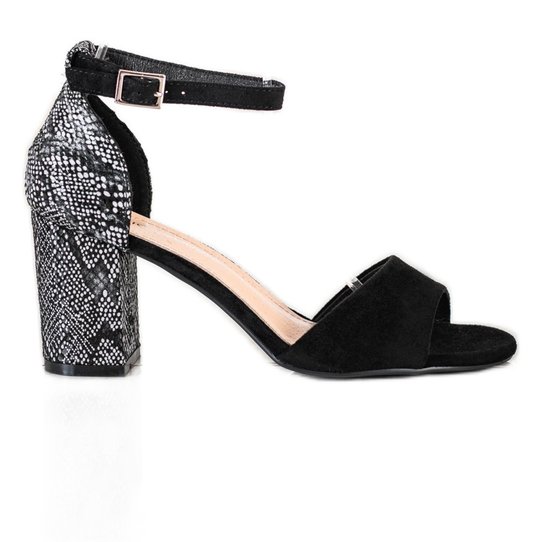 Elegantes sandalias Sergio Leone negro