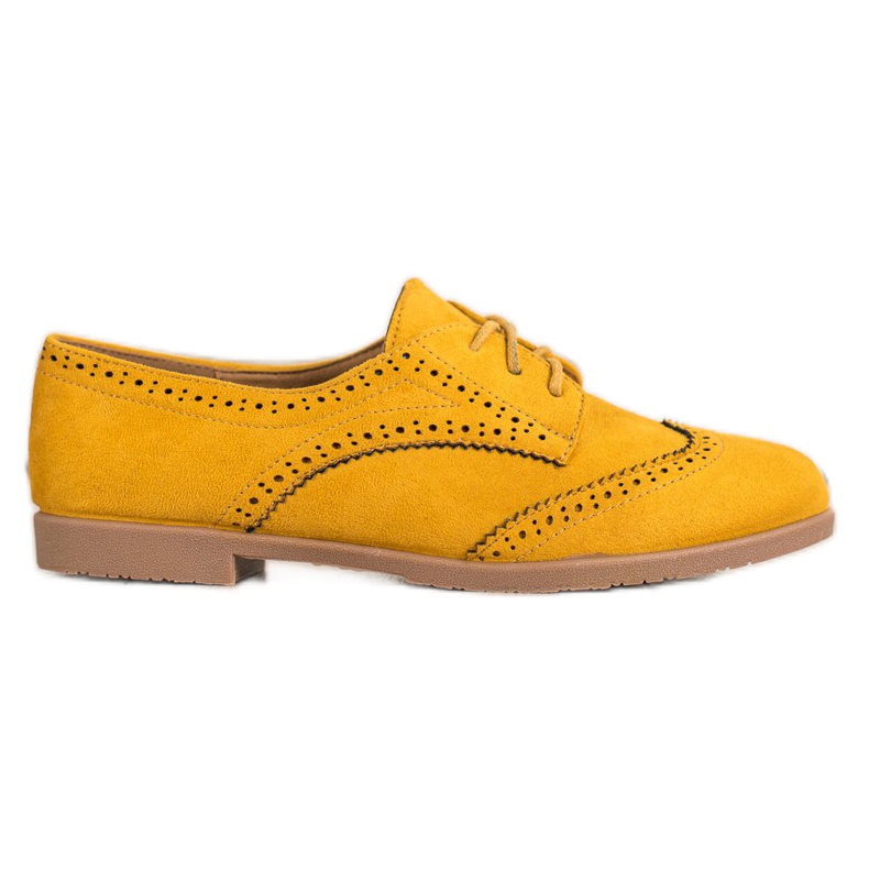 SHELOVET Zapatos calados para primavera amarillo