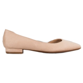 Lovery Bailarinas De Ante Con Recorte beige