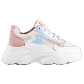 SHELOVET Zapatillas de colores en la plataforma blanco multicolor