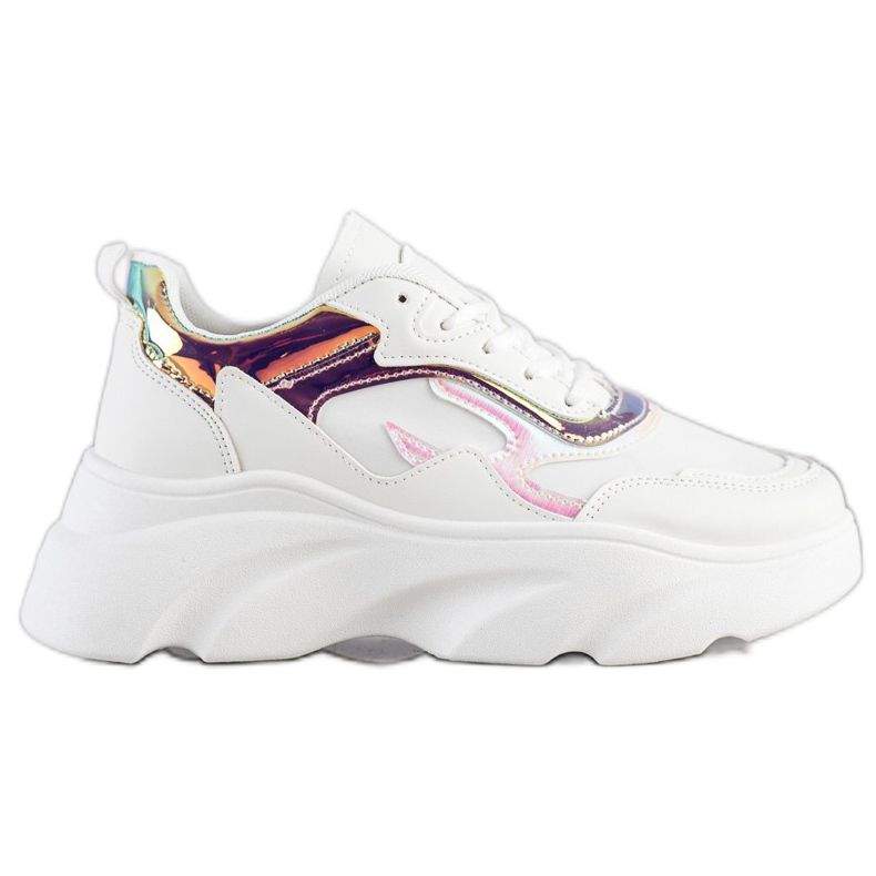 SHELOVET Zapatillas de moda blanco multicolor