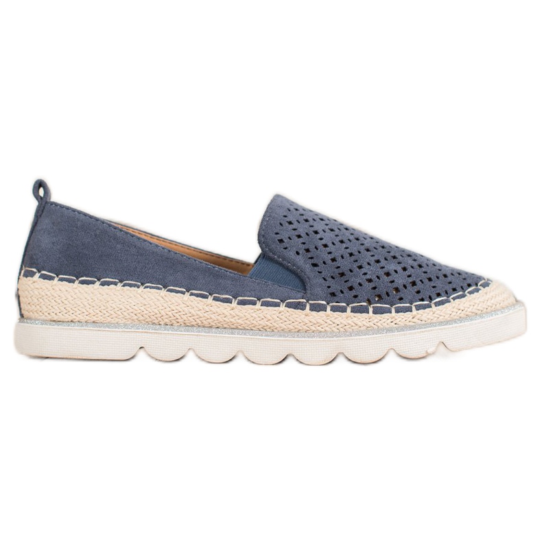 SHELOVET Slipony calado con ante azul marino