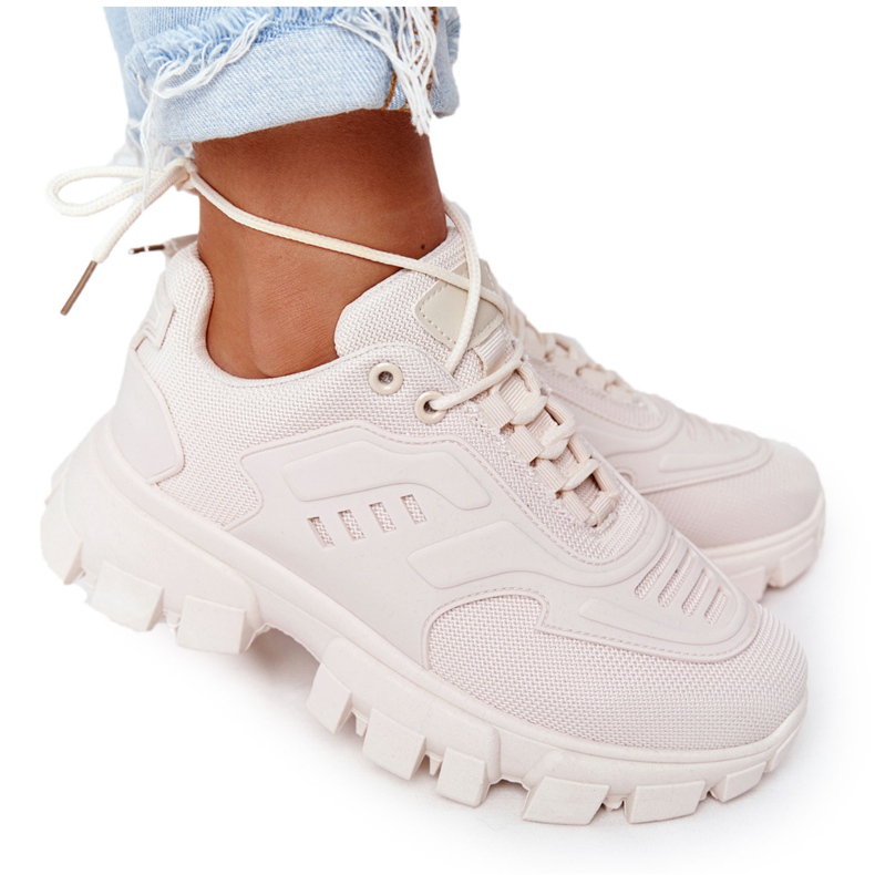 Zapatillas de Mujer Beige New York con suela grande