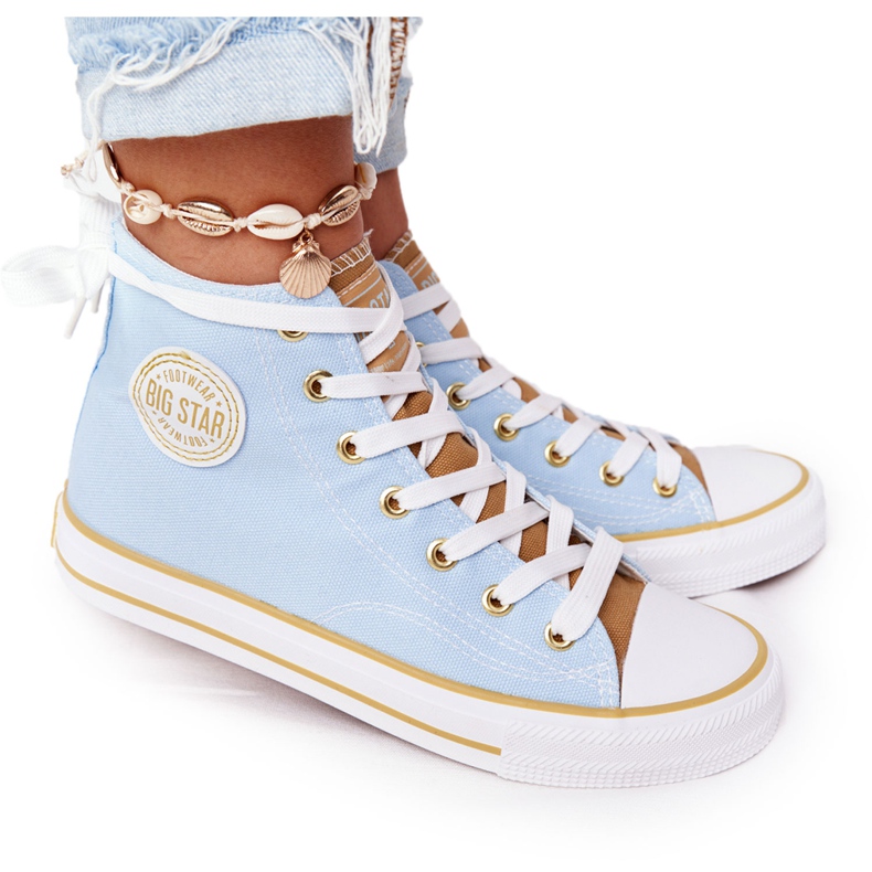 Zapatillas altas de mujer Big Star HH274449 Azul