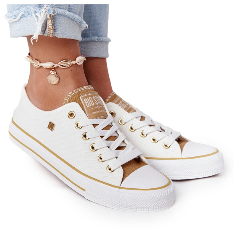 Zapatillas de mujer clásicas Big Star HH274458 Blanco