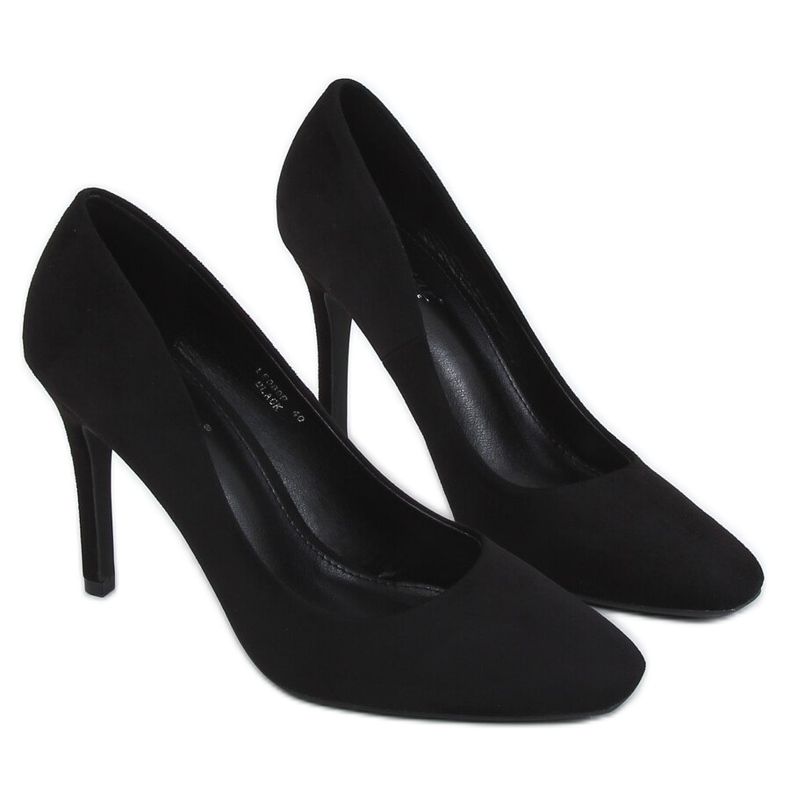 Tacones de mujer negros LE080P Negro