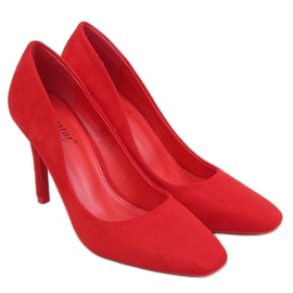 Tacones de mujer rojos LE080P Rojo