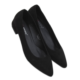 Negro Zapatos de salón tacones bajos negro CL70P Negro