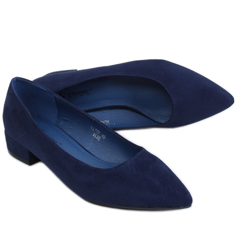 Zapatos de tacón bajo, azul marino CL70P Azul
