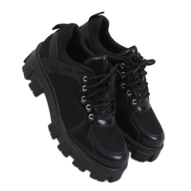 Mocasines negros de suela alta NC1129 Negro