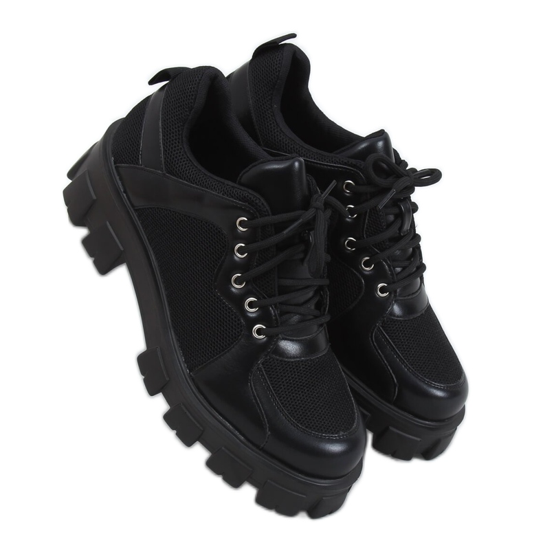 Mocasines negros de suela alta NC1129 Negro