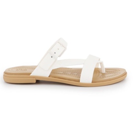 Crocs Tulum Sandalia con tiras de dedo W 206108-1CQ blanco