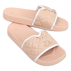Pantuflas beige de mujer BG77P Beige