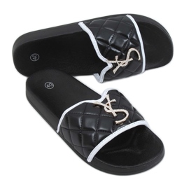 Pantuflas negras BG77P de mujer negras negro