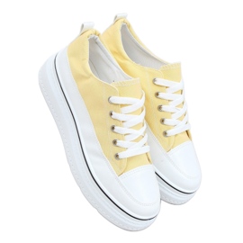 Amarillo BL228P Zapatillas amarillas de suela alta