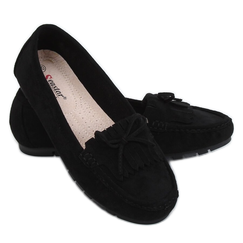 Negro Mocasines de mujer GS11P Negro