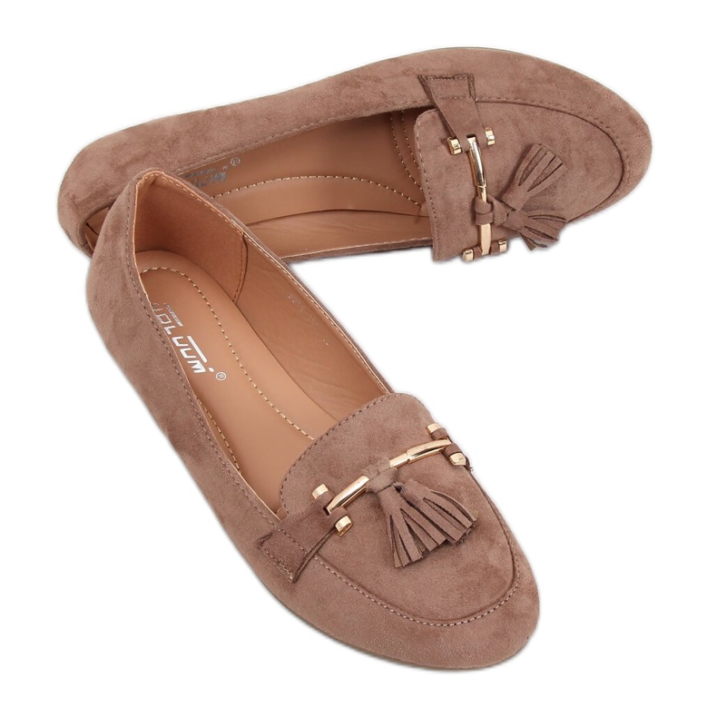 Mocasines beige mujer 9988-159 Caqui