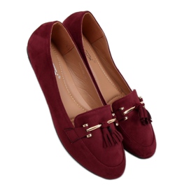 Mocasines burdeos de mujer 9988-159 Wine rojo