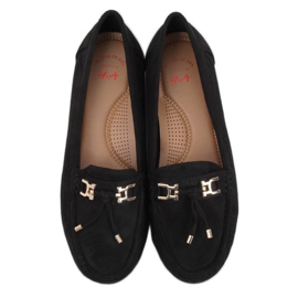 Negro Mocasines de mujer con plataforma negro H9228 Negro