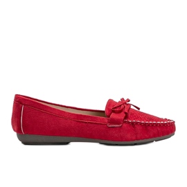 Mocasines rojos con estampado Maura calado