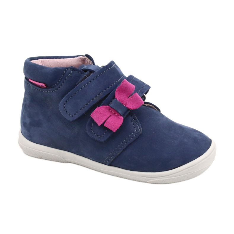 Mazurek Botas para niñas con un arco de rosa marina 341 azul
