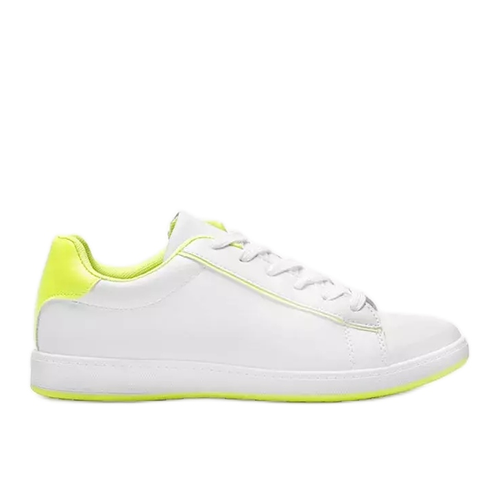 Zapatillas blancas mujer Neon Yellow Carol blanco