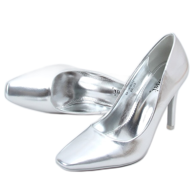 Tacones altos plateados para mujer LE081P Plata