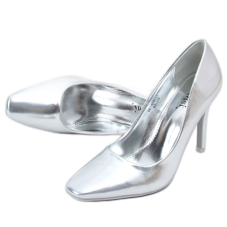 Tacones altos plateados para mujer LE081P Plata Tacones altos plateados para mujer LE081P Plata