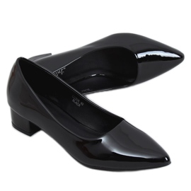 Negro Zapatos de salón tacones bajos negro CC206P Negro