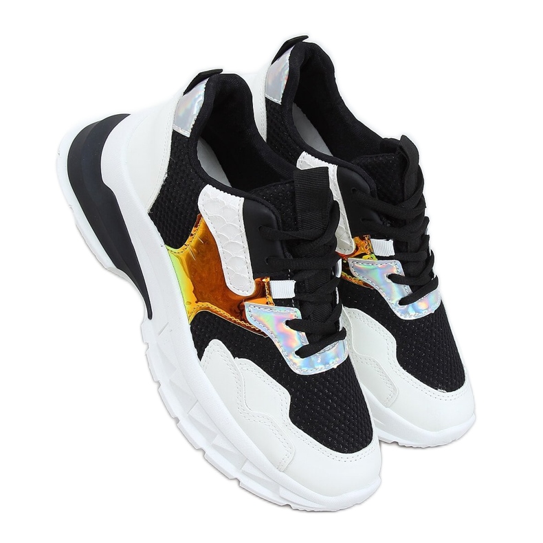 Calzado deportivo blanco y negro BH003 Negro