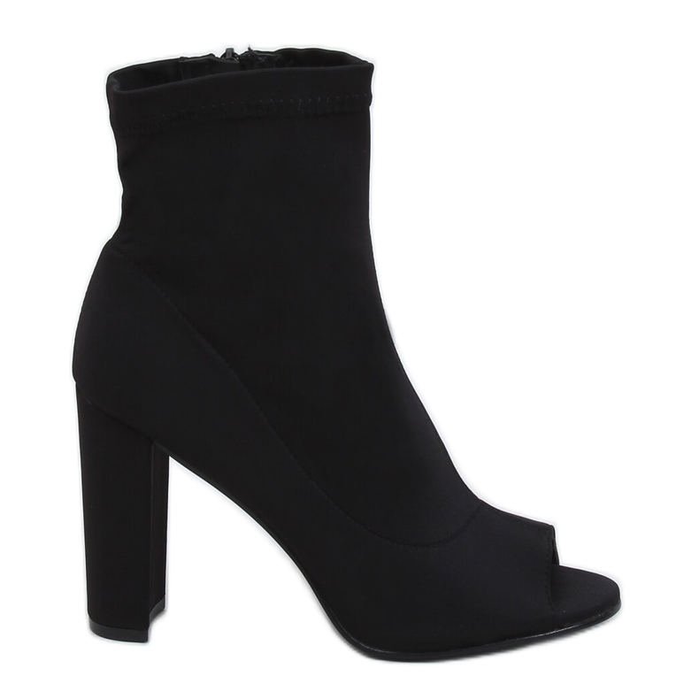 Botas negras con punta abierta NS031P Black negro