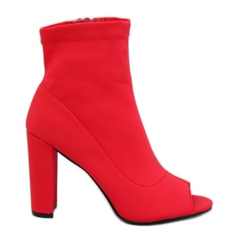 Botas rojas con punta abierta NS031P Red rojo