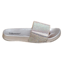 Seastar Pantuflas con Cristales gris
