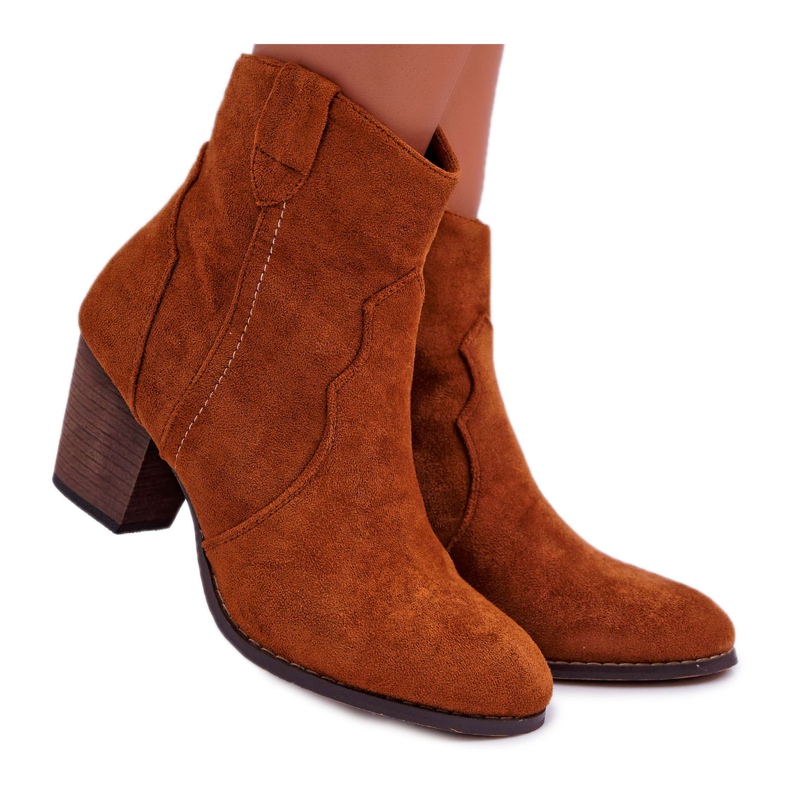 BUGO Botas De Mujer Con Tacón Vaquero Camel Nutriso marrón