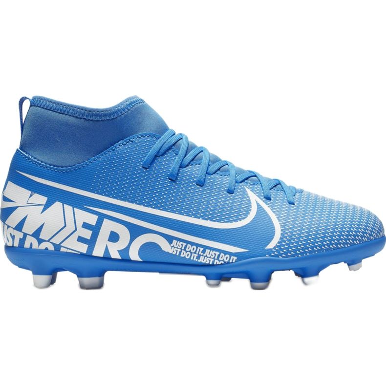 Zapatillas de fútbol Nike Mercurial Superfly 7 Club FG / MG Jr AT8150-414 azul Zapatillas de fútbol Nike Mercurial Superfly 7 Club FG / MG Jr AT8150-414 azul