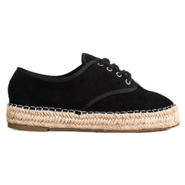 SHELOVET Alpargatas de ante negro