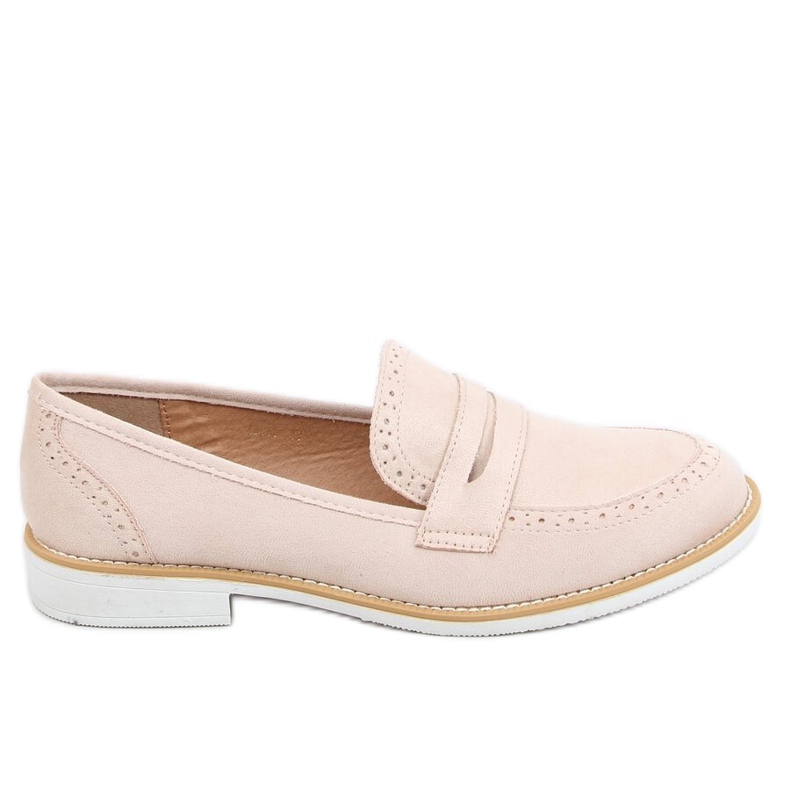 Mocasines de mujer beige AB689 Nude
