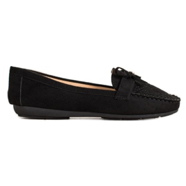 Best Shoes Mocasines casuales de gamuza negro