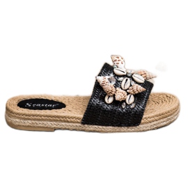 Seastar Zapatillas de plataforma con conchas negro Seastar Zapatillas de plataforma con conchas negro