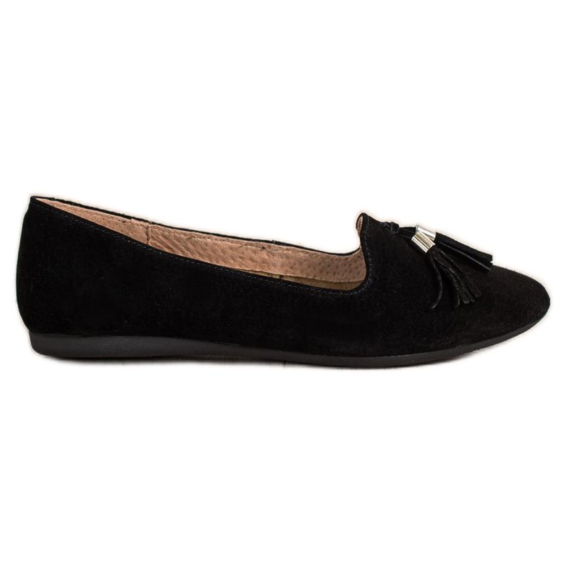 Filippo Señores de cuero con flecos negro Filippo Señores de cuero con flecos negro
