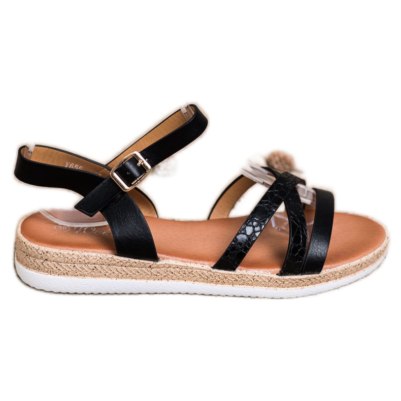 Weide Cómodas sandalias negras negro