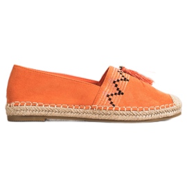 Best Shoes Alpargatas de moda con adornos naranja Best Shoes Alpargatas de moda con adornos naranja