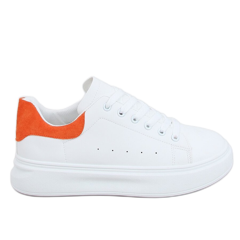 Zapatillas de mujer blancas y naranjas A88-63 Naranja blanco