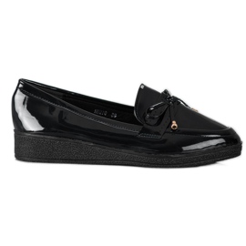 SHELOVET Mocasines Lacados En La Plataforma negro