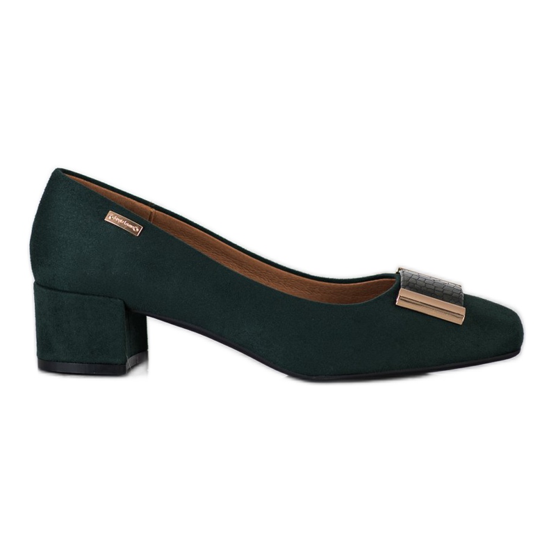 Zapatos de tacón bajo Sergio Leone verde