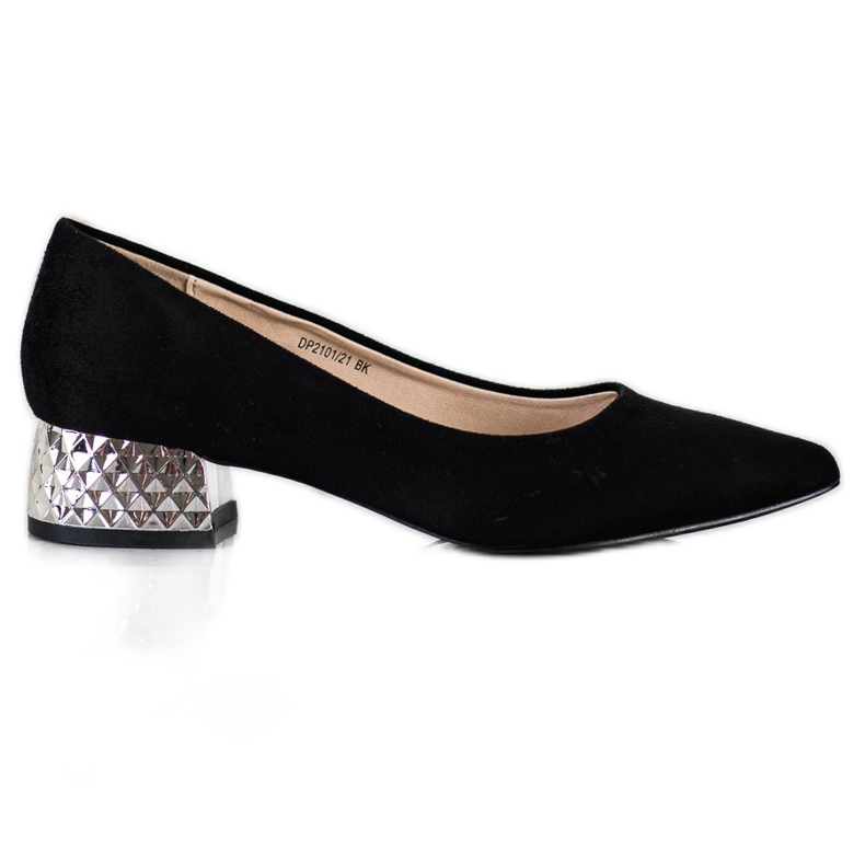 Filippo Zapatos negros con tacón dorado